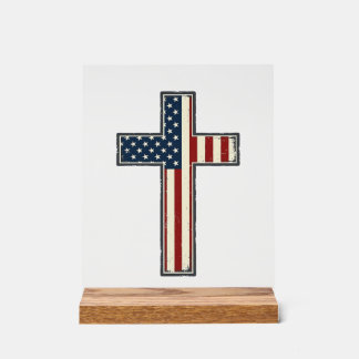 Conception de vecteur de croix patriotique en détr