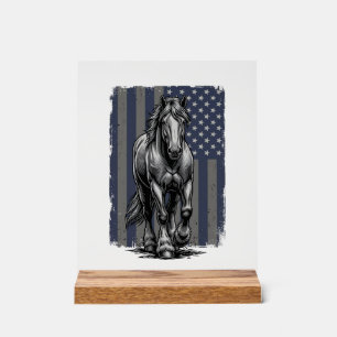 Conception de vecteur de drapeau de cheval de trai
