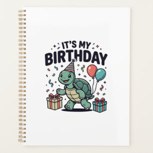 Conception de vecteur de fête de tortue d'annivers