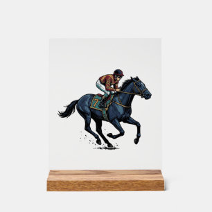 Conception de vecteur de jockey de course de cheva