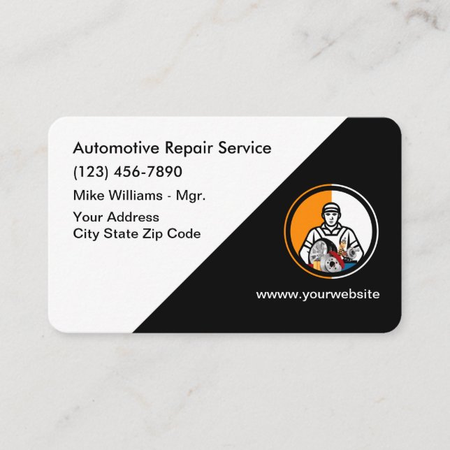 Conception des Cartes de visite automobiles les pl (Devant)