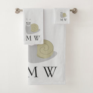 Conception d'escargot Monogrammé Fond de couleur p