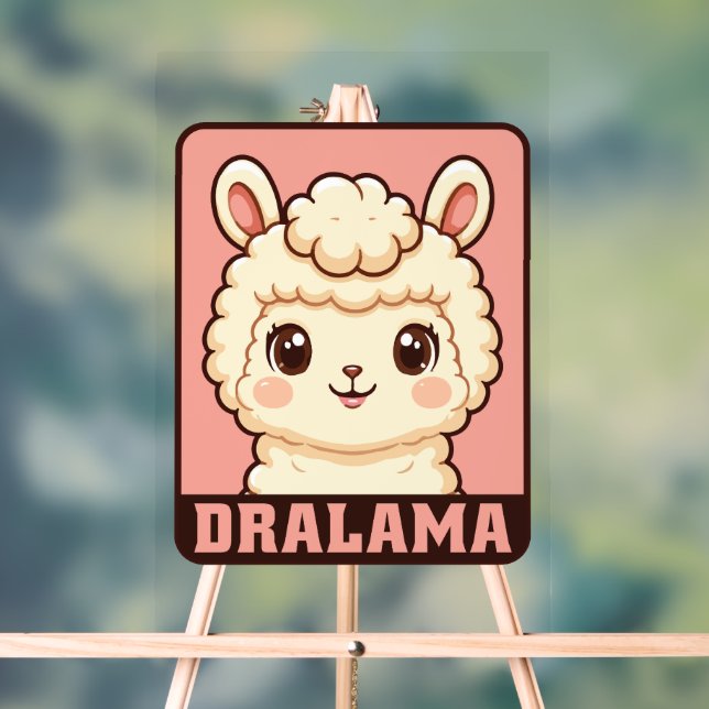 Conception d'illustration de lama mignon (Neutre)