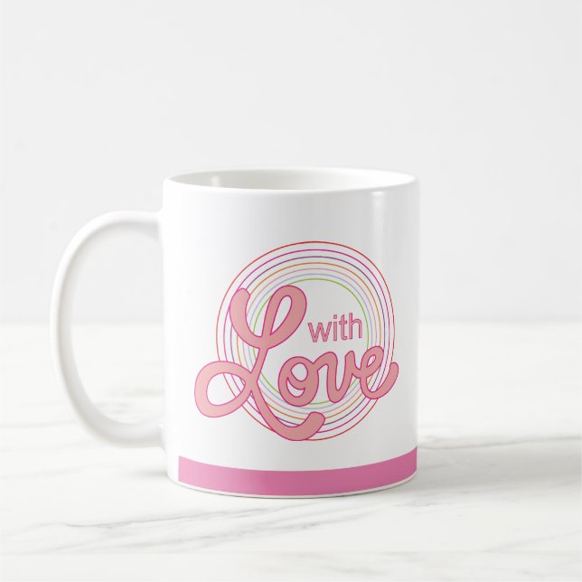 Conception d'impression de mug avec amour (Gauche)