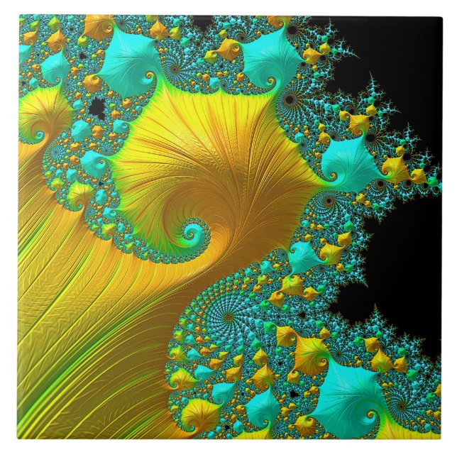 Conception d'or de carreau de céramique de cône (Devant)