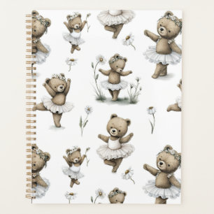 Conception d'ours ballerine à l'aquarelle mignonne