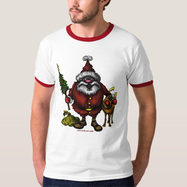 Conception drôle de T-shirt de Père Noël (Devant)