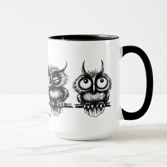 Conception drôle de tasse d'art de dessin d'encre (Droite)