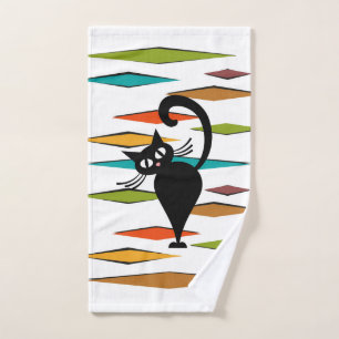 Conception du chat noir du milieu du siècle