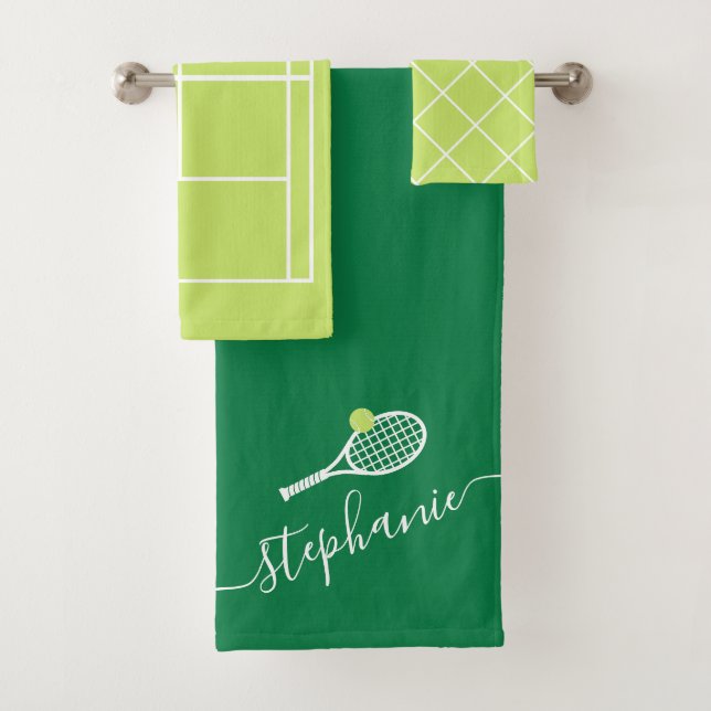 Conception du joueur de tennis Vert personnalisé (En situation)