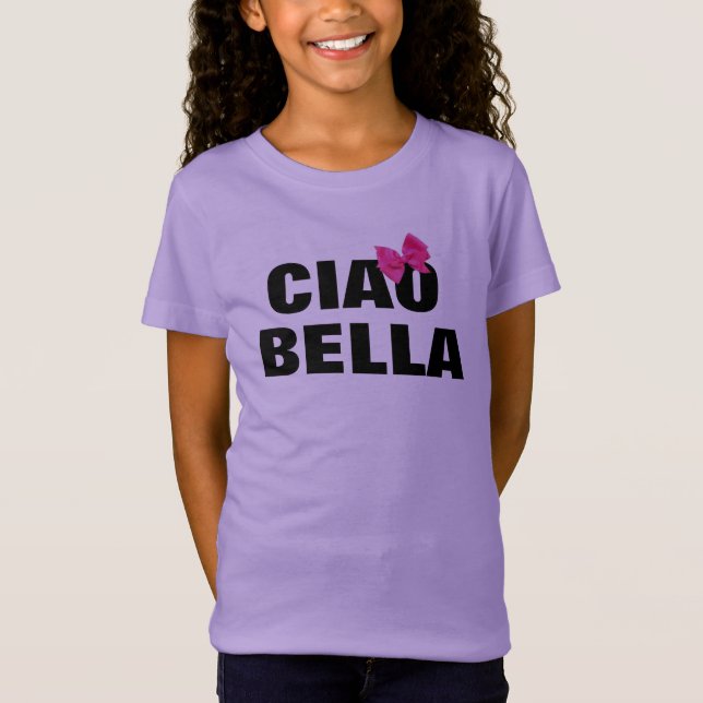 conception du T-shirt d'Italien de ciao de bella (Devant)