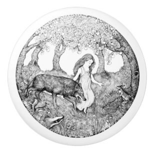 Conception en céramique de bouton de Rebekah van