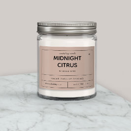 Conception Étiquette de produit de bougie