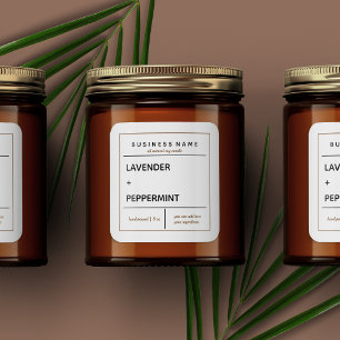 Conception Étiquette de produit de bougie