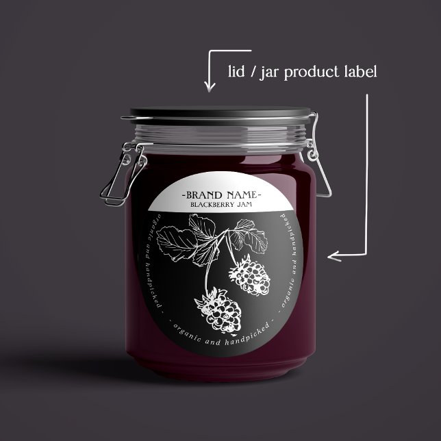 Conception Étiquette d'emballage Blackberry Jam Ja (Créateur téléchargé)