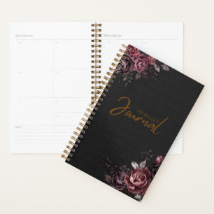 Conception florale de rose noire romantique sombre