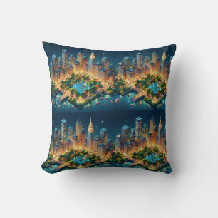 Conception futuriste du Coussin de NYC Central Par