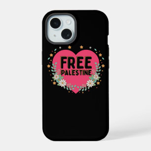 conception graphique de cœur Palestine rose mignon