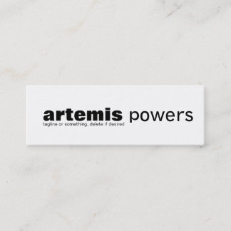 Conception minimale de carte de visite maigre