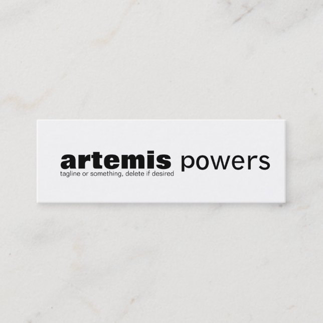 Conception minimale de carte de visite maigre (Devant)