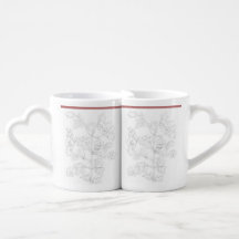 Conception moghole sur un ensemble de mugs pour am