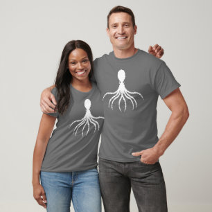 Conception Octopus désossé - T-shirt foncé de base