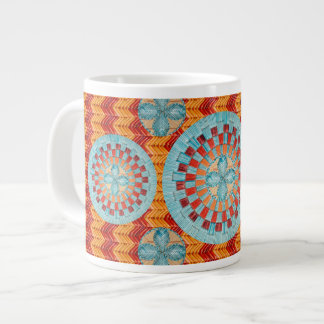 Conception orange de tasse de Chevron de fleur