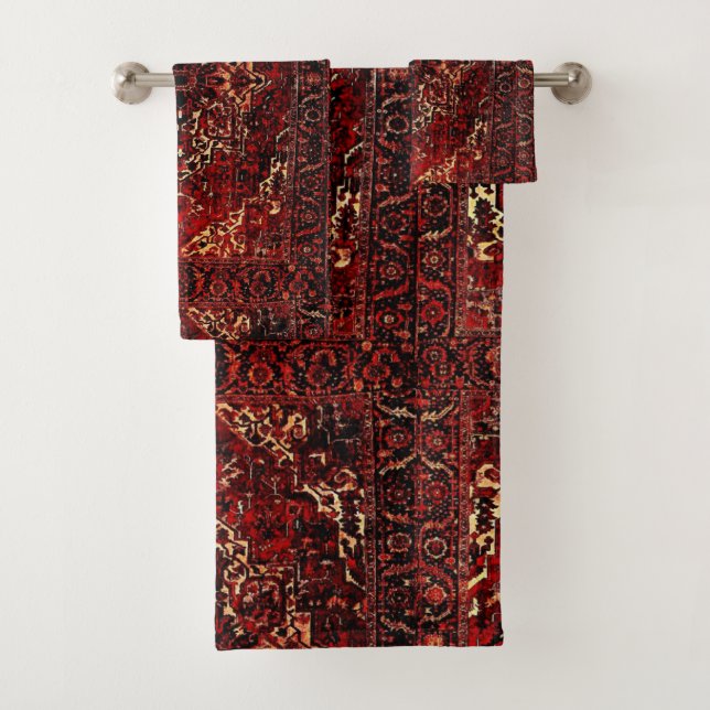 Conception orientale de couverture dans rouge (En situation)