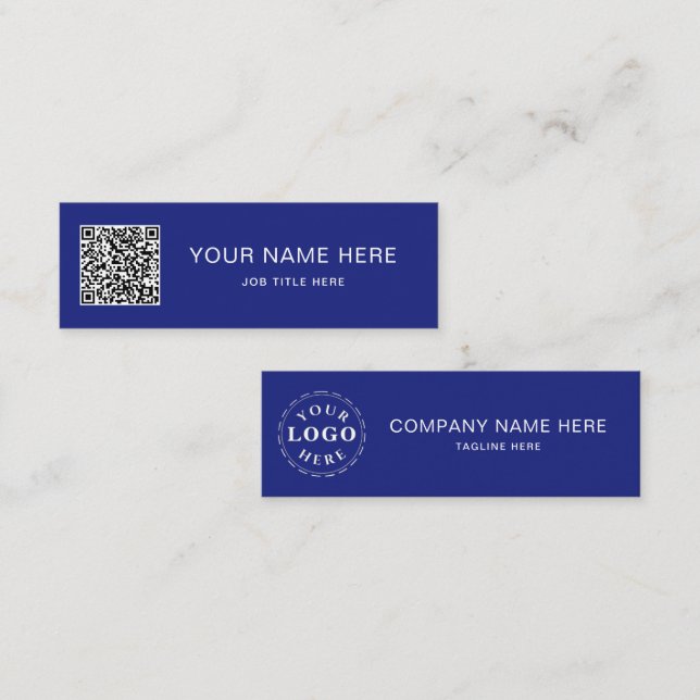 Conception personnalisée de carte d'appel bleu mar (Devant / Derrière)