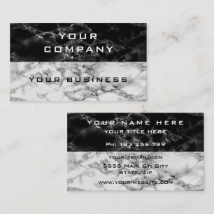 Conception personnalisée de marbre Carte de visite