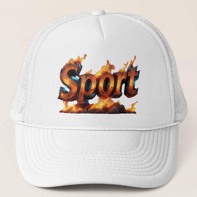 Conception pour un casquette en forme d'incendie (Devant)