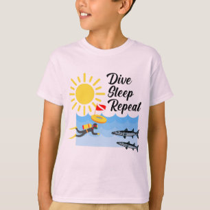 Conception répétée du sommeil de plongée - T-shirt