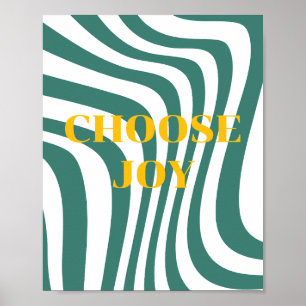 Conception rétro, Affiche Choisir la Joie