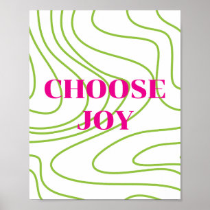 Conception rétro, Affiche Choisir la joie