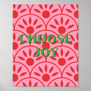 Conception rétro, Affiche Choisissez la Joie