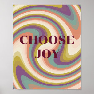 Conception rétro, Affiche Choisissez la Joie