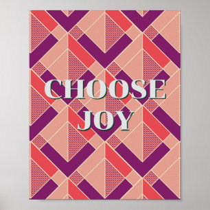 Conception rétro, Affiche Choisissez la Joie
