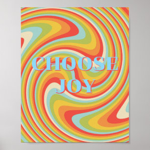 Conception rétro, Affiche Choisissez la Joie