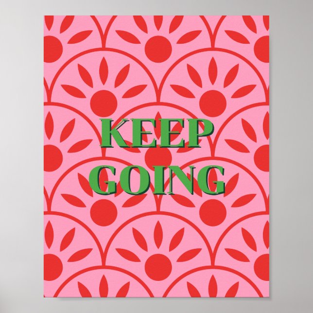 Conception rétro, Affiche Keep Going (Devant)