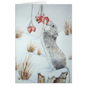 Conception rouge de faune de scène de neige de