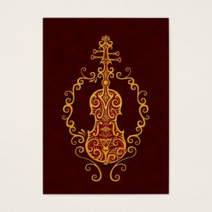 Conception rouge d'or complexe de violon