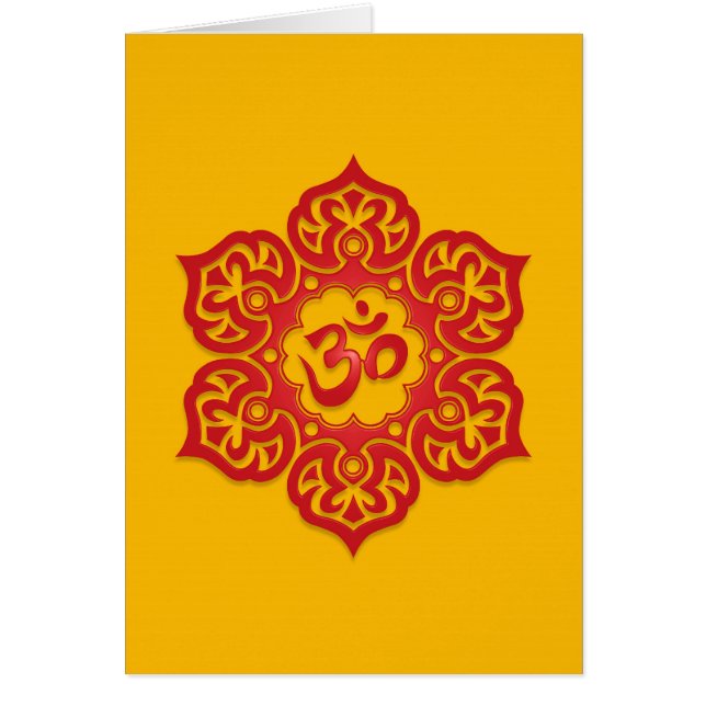 Conception rouge et jaune florale d'Aum (Devant)