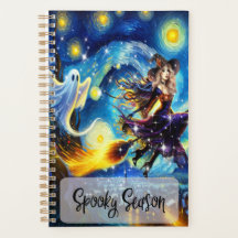 Conception sorcière de nuit étoilée pour Halloween