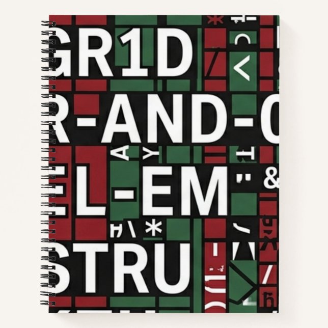 Conception typographique de cahier (Devant)