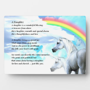 Conception Unicorne - Plaque poème fille