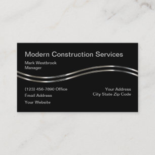 Conception unique des Cartes de visite de construc