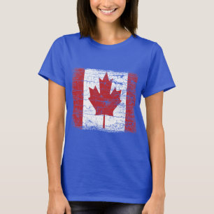 Conception vintage de T-shirt de drapeau du Canada