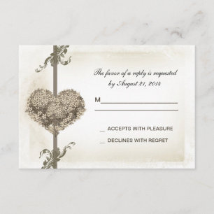 Conception vintage florale de mariage rsvp