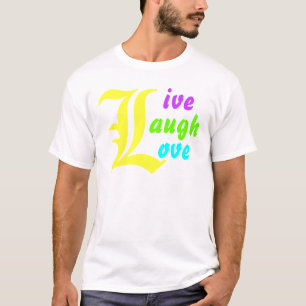 Conception VIVANTE de T-shirt d'AMOUR de RIRE de ~