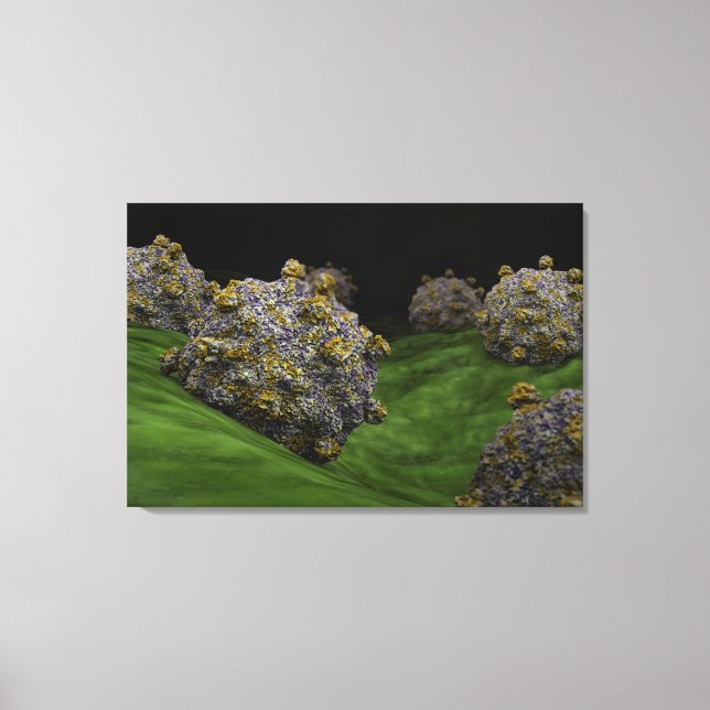 Conceptual Image of Coxsackievirus 1 Leinwanddruck (Vorderseite)